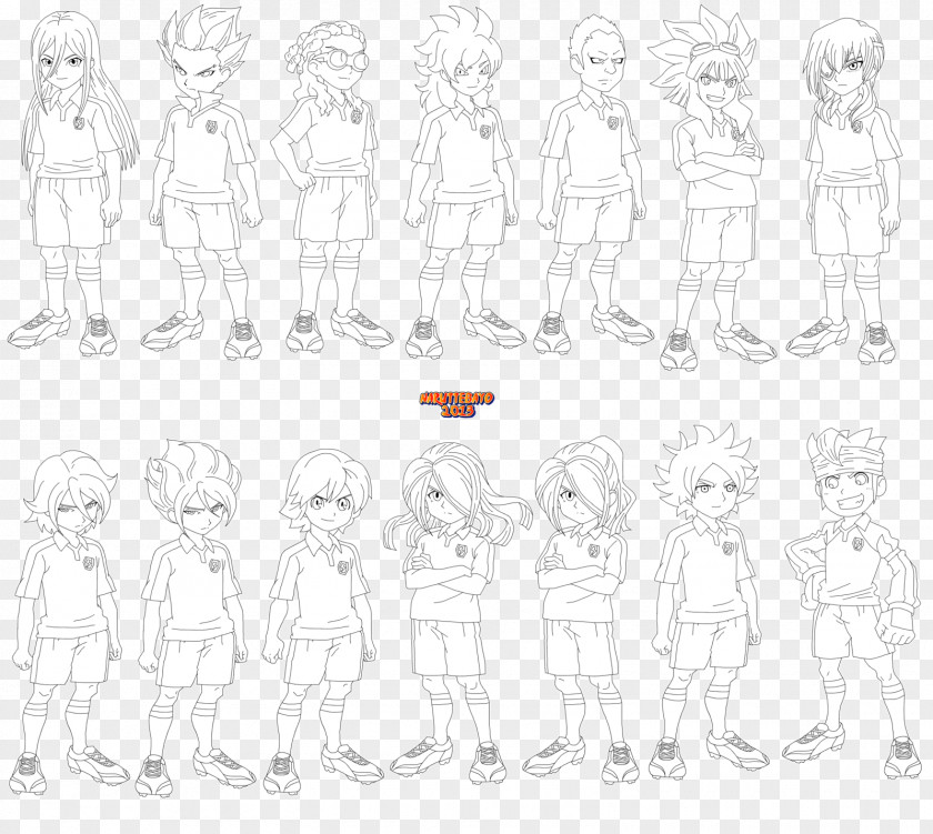 Inazuma Eleven Drawing Line Art Gemini Saga Coloring Book PNG