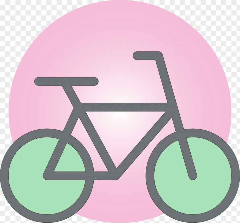 Pink Green Bicycle Vehicle Turquoise PNG