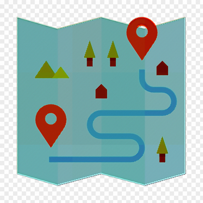 Travel Icon Map Track PNG