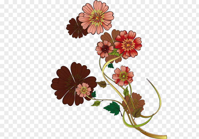 Vector Flowers Flower Motif PNG