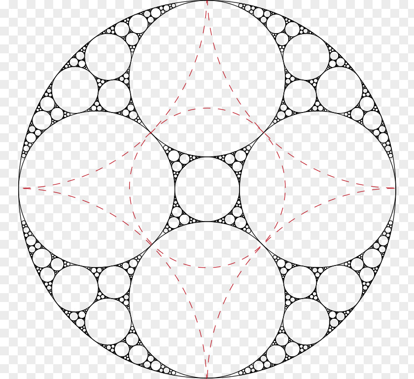 Circle Apollonian Gasket Fractal Möbius Transformation Mathematics PNG