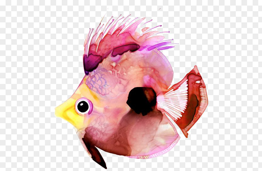 Fish Watercolor Painting Paper Art PNG