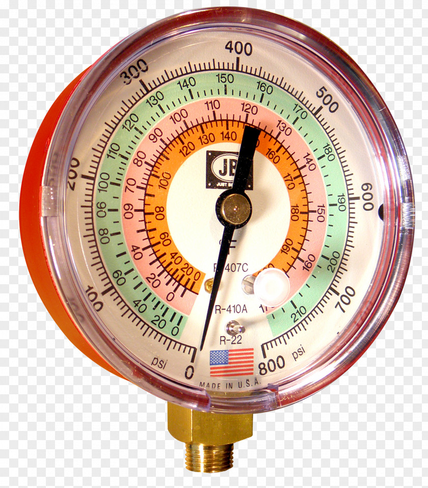 Gauge R-410A Refrigerant Pressure Measurement Chlorodifluoromethane PNG
