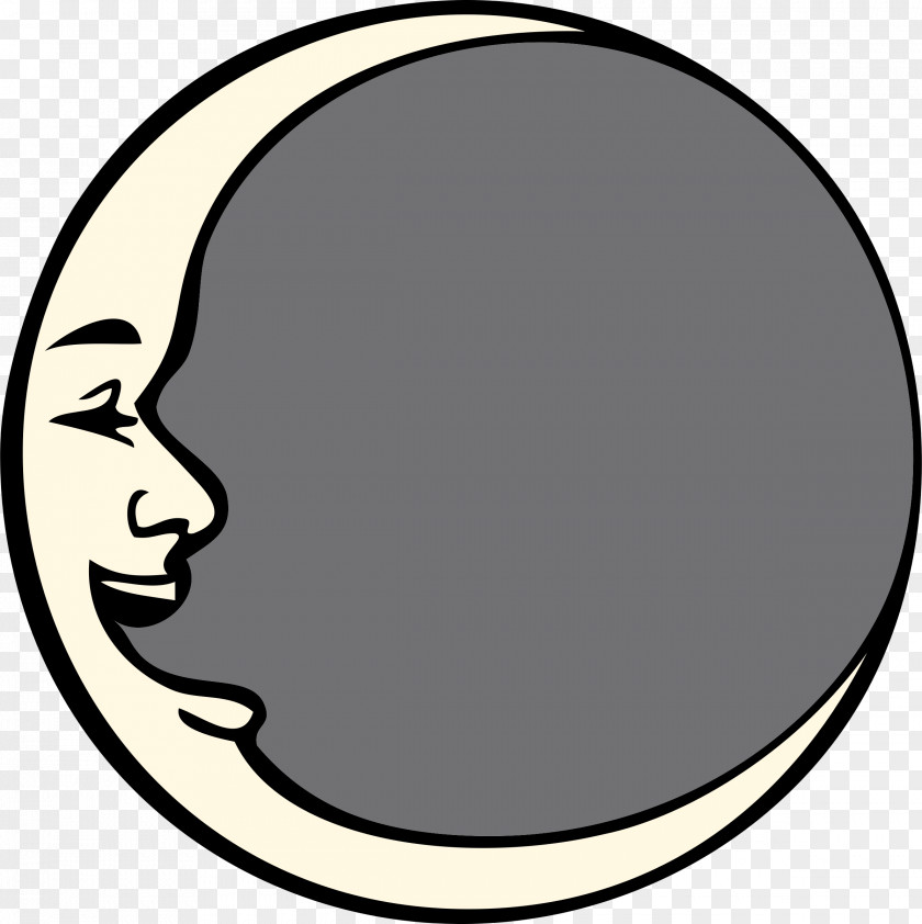 Moon Man In The Lunar Phase Smiley Clip Art PNG