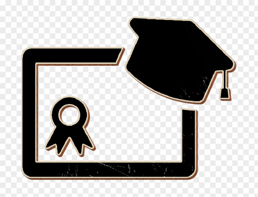 Mortarboard Icon Education Graduation Certificate PNG