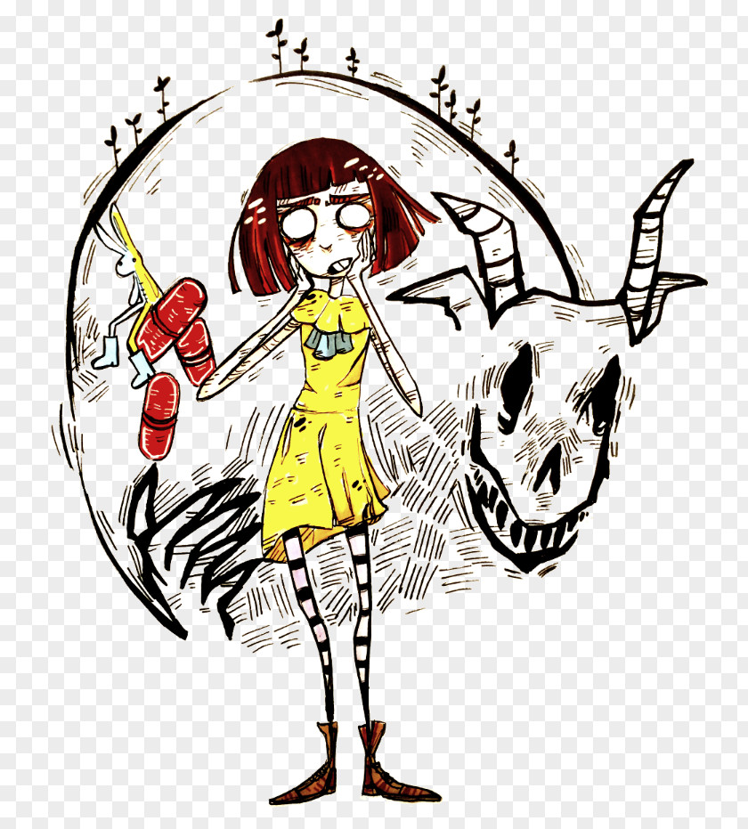 Fran Bow Video Game Indie Black & White PNG