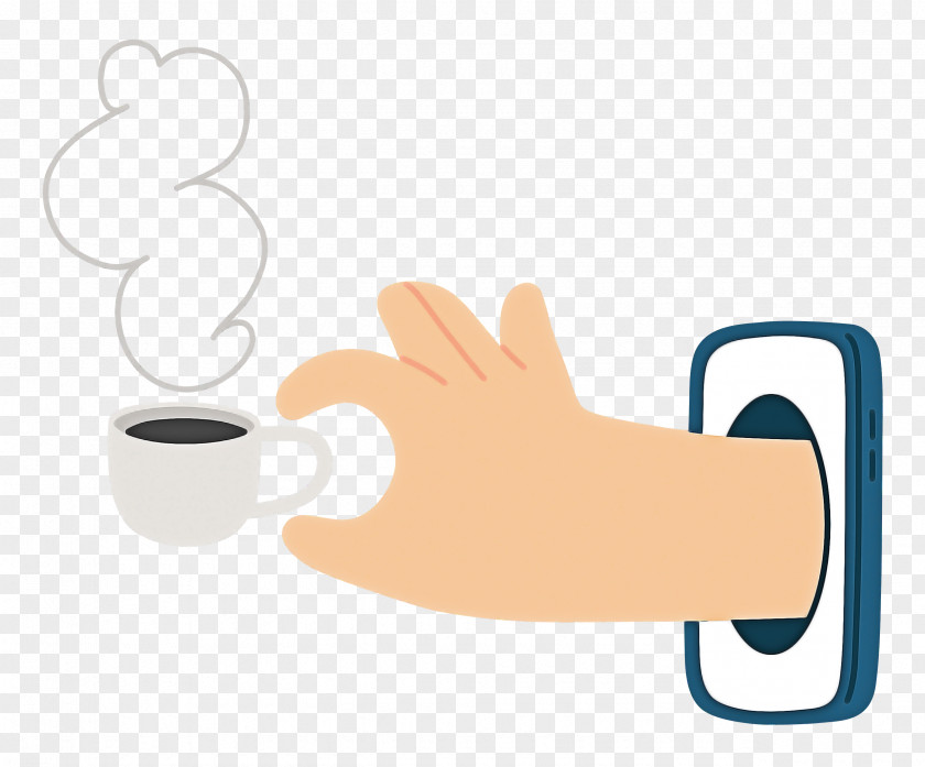 Hand Pinching Coffee PNG