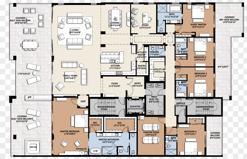 House Floor Plan Penthouse Apartment PNG