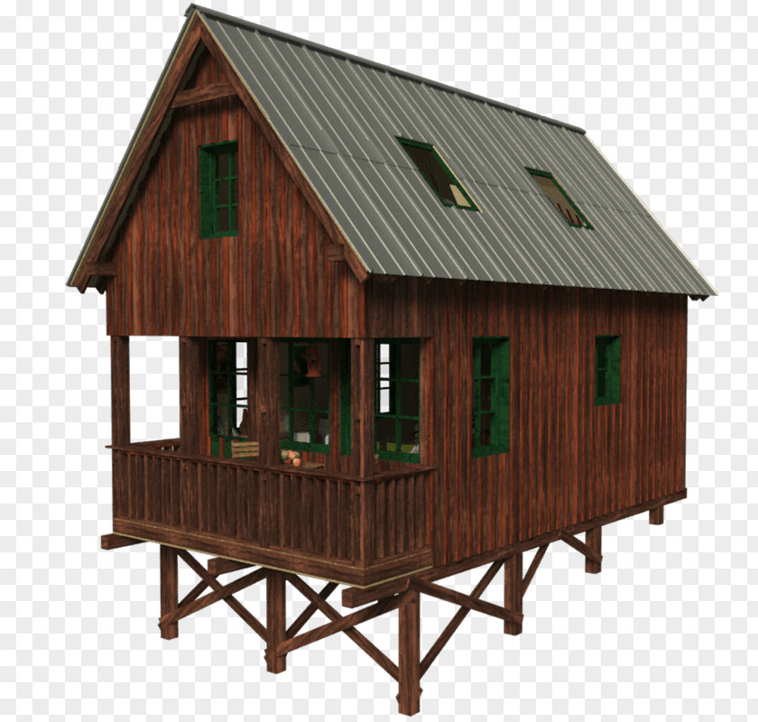 Cabin Loft House Plan Tiny Movement Log PNG