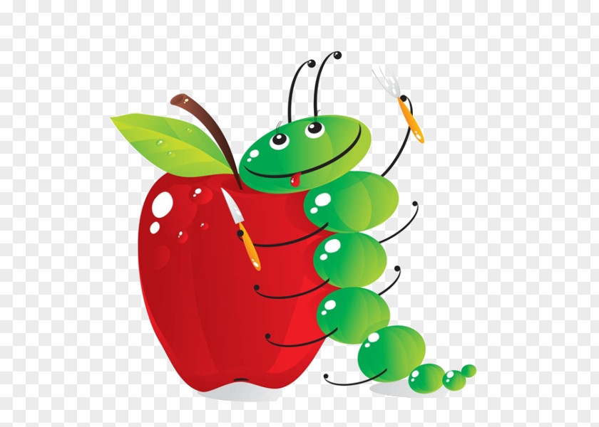 Cartoon Apple Bugs The Very Hungry Caterpillar Euclidean Vector Photography Illustration PNG