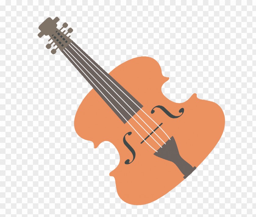 Vector Material Brown Violin Bass Violone Viola Cello PNG
