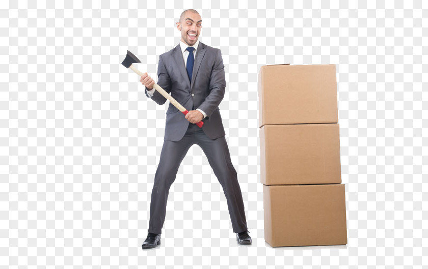 With Ax Box Business Man Image [ The Interpretation Of Dreams By Duke Zhou Axe Tool PNG