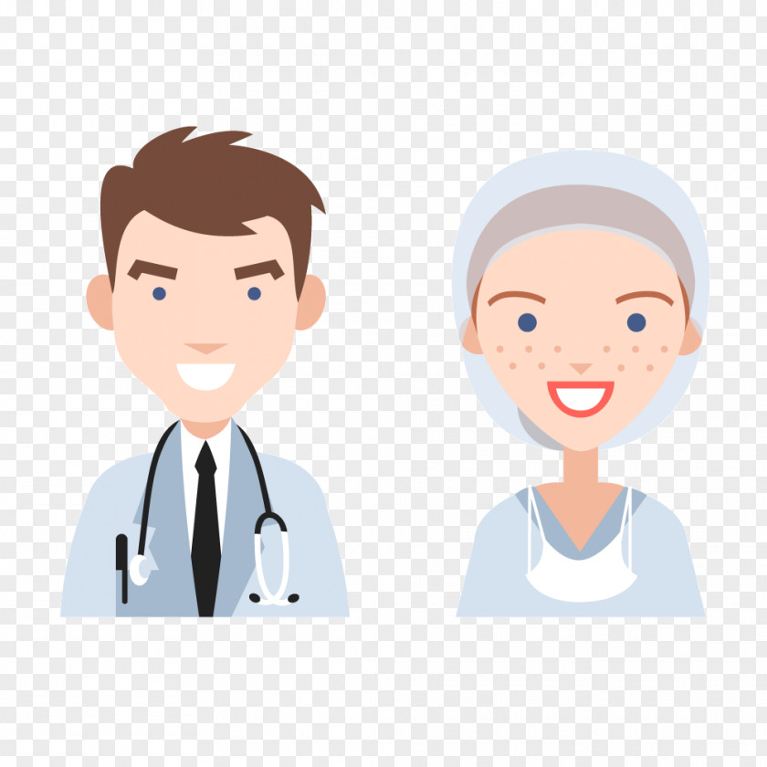 Male And Female Doctors Nurses Physician Euclidean Vector PNG