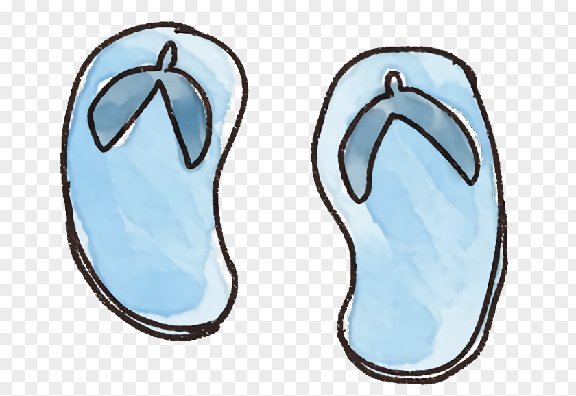 Footwear Aqua Blue Flip-flops Shoe PNG