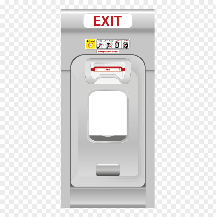 Mockup Vector Boeing 737 Overwing Exits Emergency Exit Sign PNG