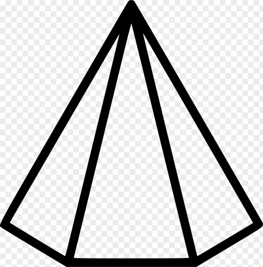 Triangle Hexagonal Pyramid Drawing PNG