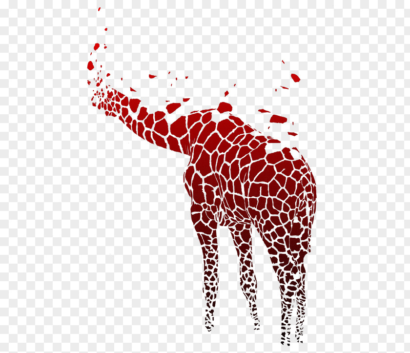 Broken Giraffe Graphic Designer Poster PNG