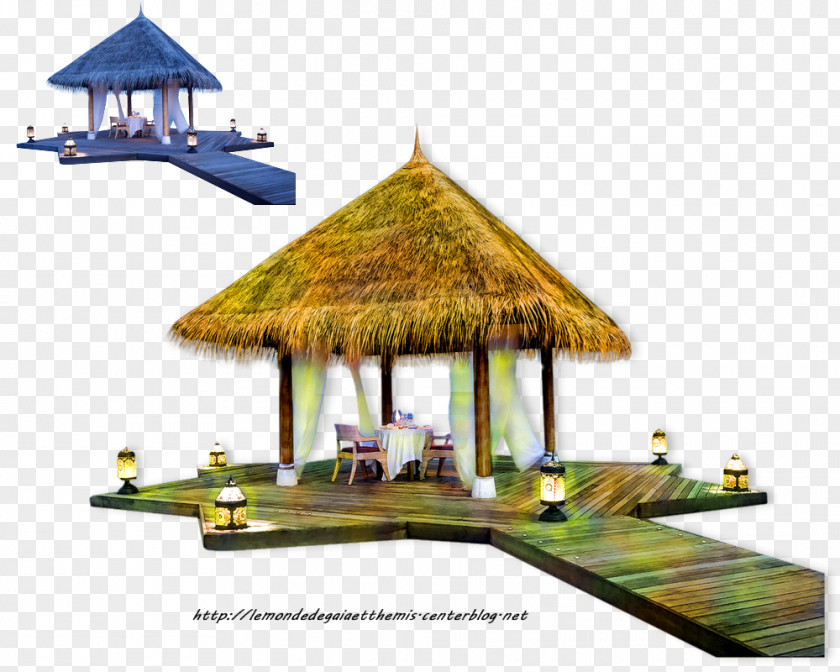 Palmier Roof Gazebo Honeymoon PNG