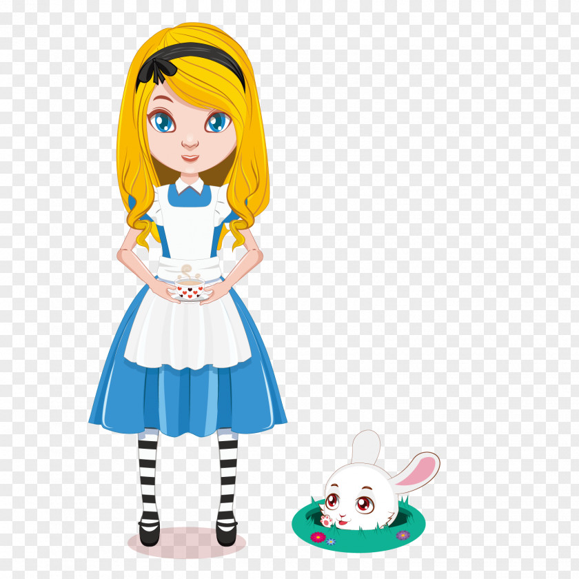 Vector Alice In Wonderland Alices Adventures White Rabbit Illustration PNG