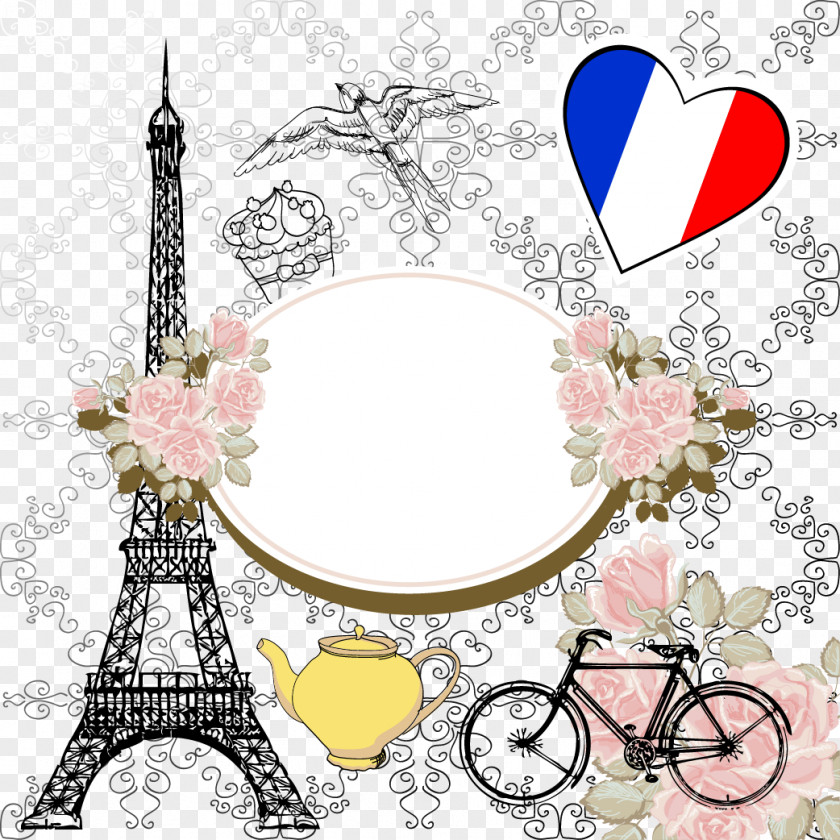 Vector Bike Eiffel Tower Bicycle Euclidean PNG