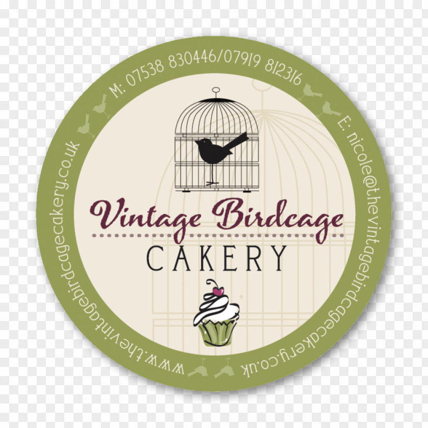 Vintage Birdcage Cakery Logo Font PNG