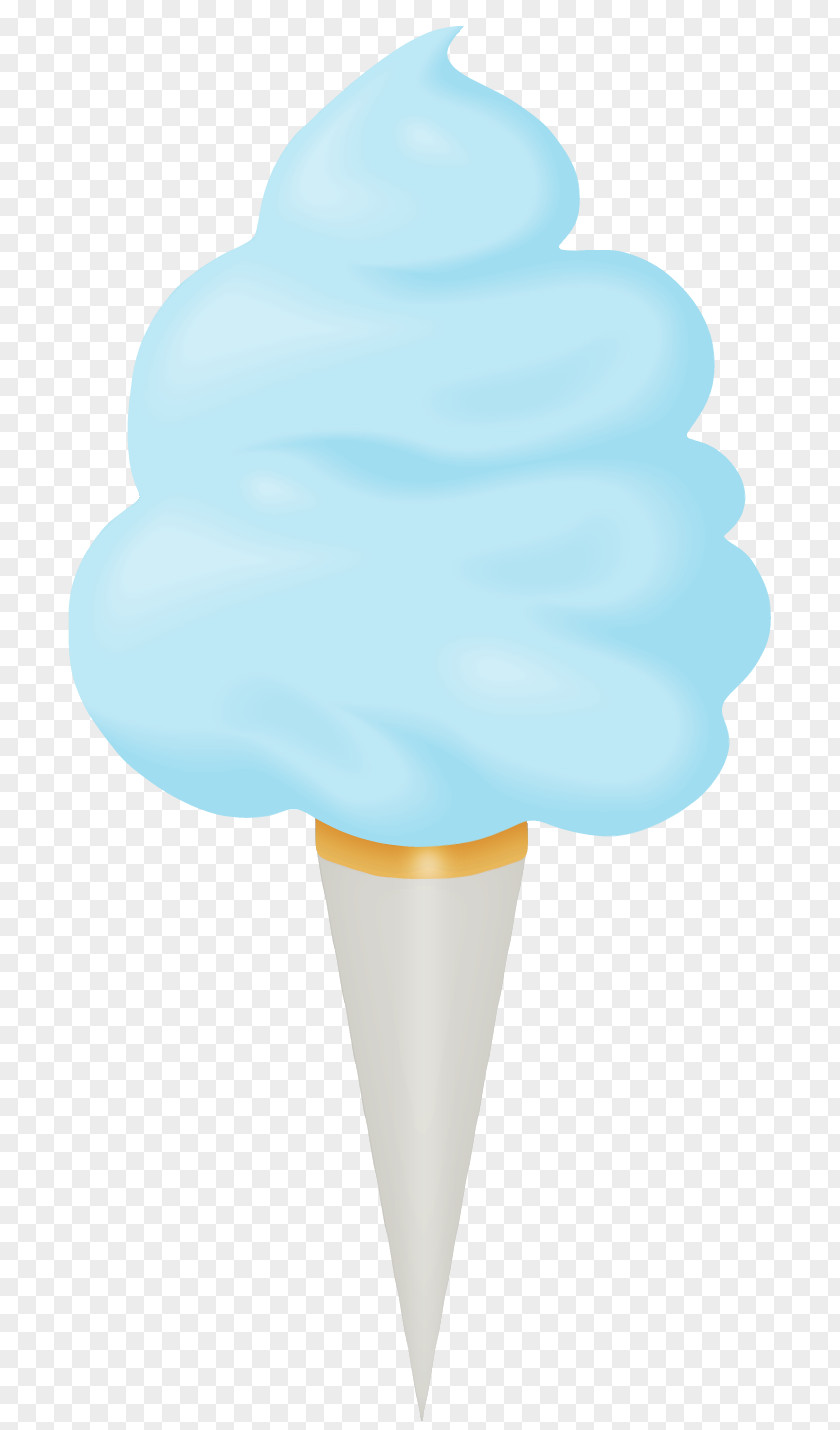 Cartoon Blue Ice Cream Cone Strawberry PNG