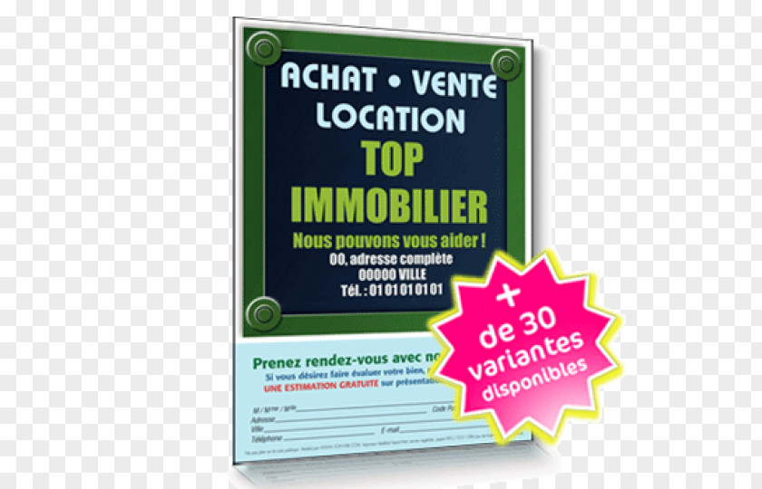 Imprimerie Flyer Real Estate Printing Advertising Vente Immobilière PNG