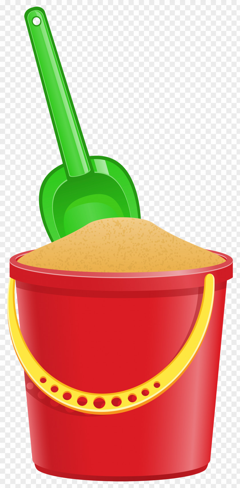 Bucket With Shovel Transparent Clip Art Image PNG