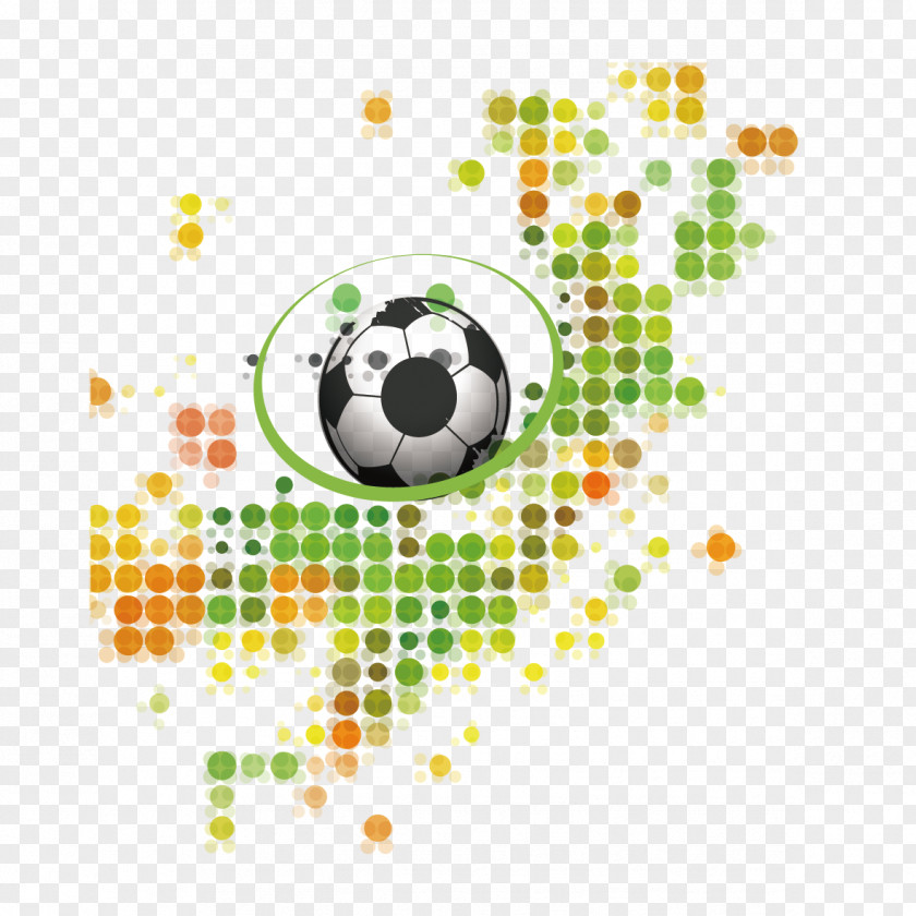 Vector Football And Dots Euclidean Poster PNG