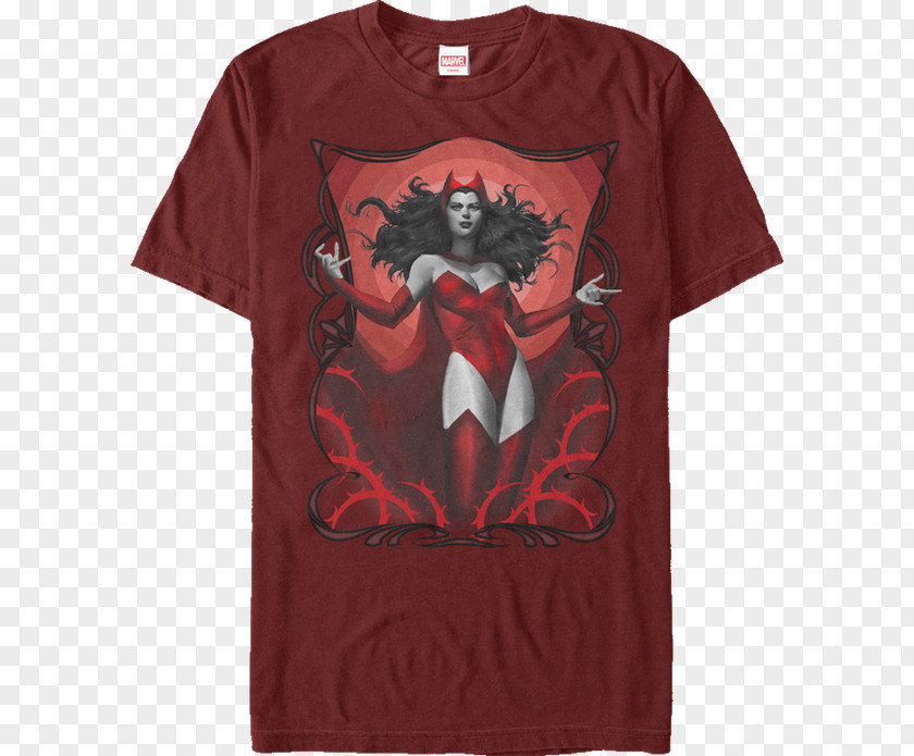 Scarlet Witch T-shirt Black Bolt Wanda Maximoff Klaw Clothing PNG