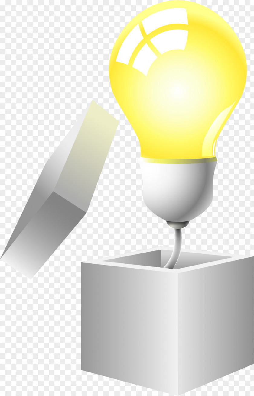 Vector Painted Box Bulb Euclidean PNG