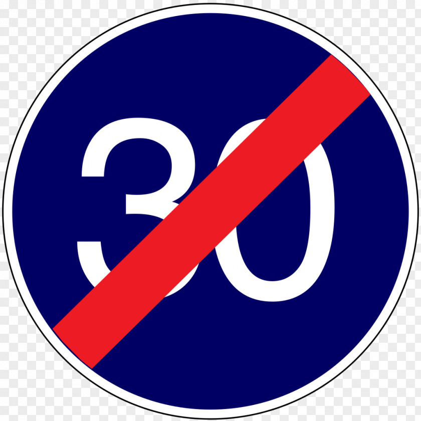 Cambodia Road Sign 30 Km/h Zone Traffic Speed Limit PNG