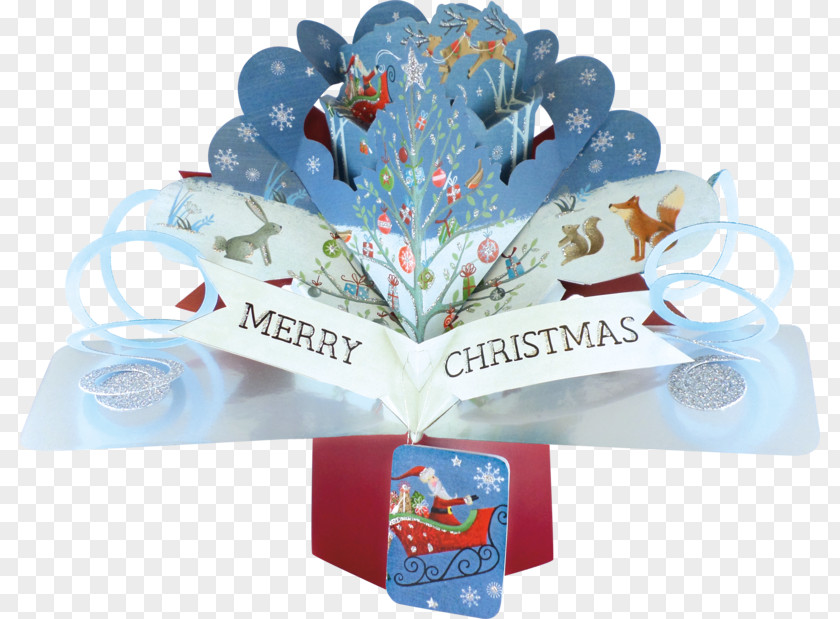 Christmas Tree Pop-up Ad Reindeer Greeting & Note Cards PNG