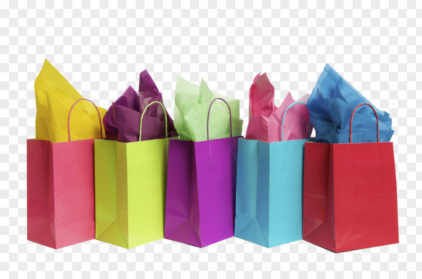 Color Shopping Bag Gift Paper PNG