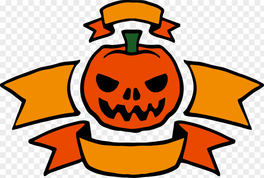 Halloween Streamers Jack-o-lantern Banner Clip Art PNG