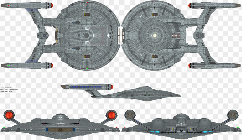 Akira Class Star Trek Starship Enterprise NX PNG