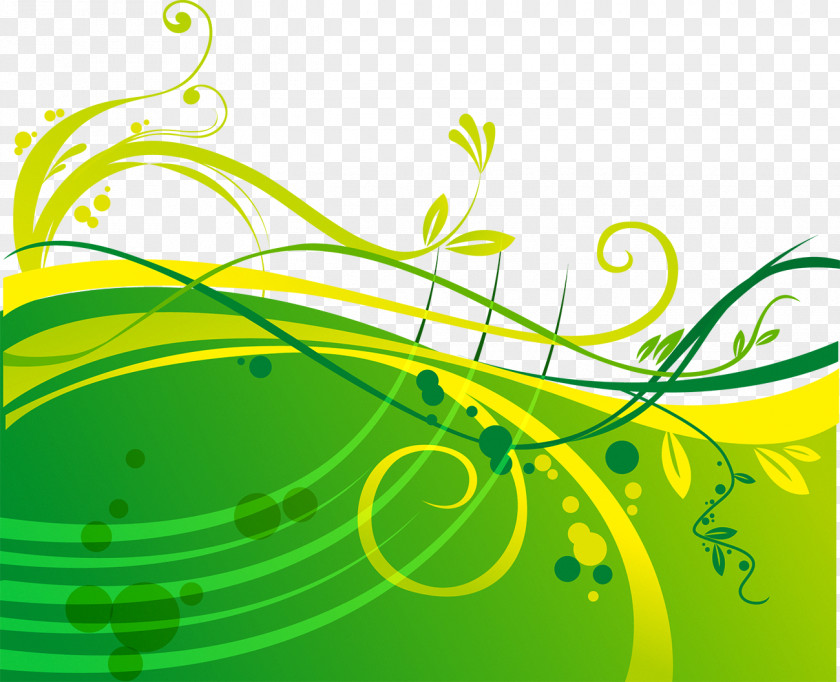 Grass Lawn Green Motif Graphic Design PNG