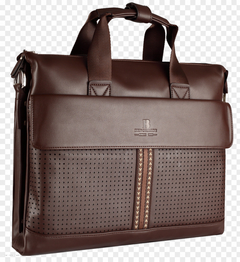 Men's Leather Business Bag Briefcase Handbag Backpack PNG
