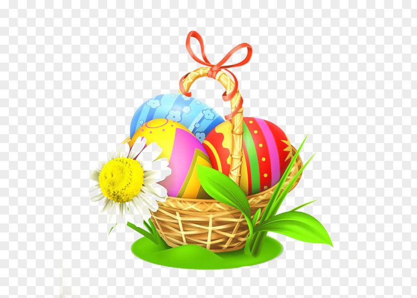 Painted Western Culture Basket Of Eggs Easter Bunny Happiness Good Friday PNG