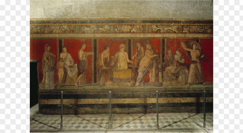 Painting Villa Of The Mysteries Ariadne Fresco Dionysian PNG