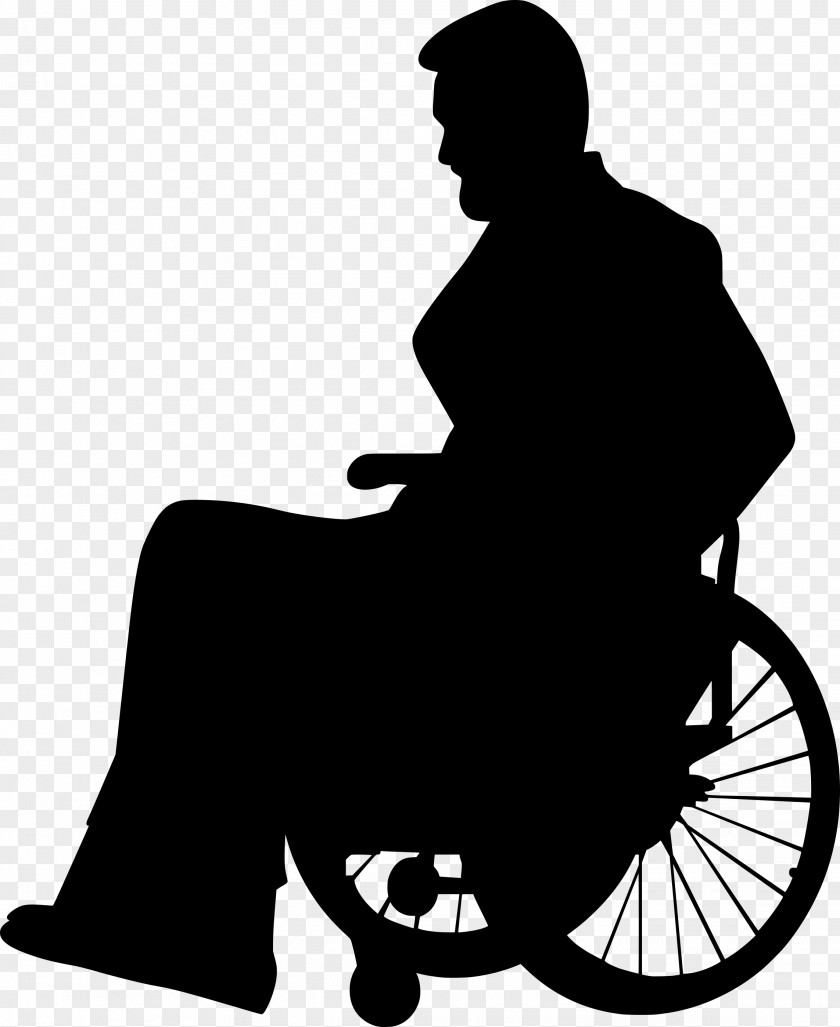 MFathersday Background Silhouette Clip Art Wheelchair Disability Black & White PNG
