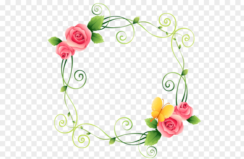 Rose Border PNG