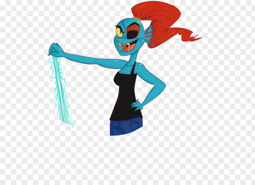 Undyne Figurine Character Animated Cartoon Font PNG