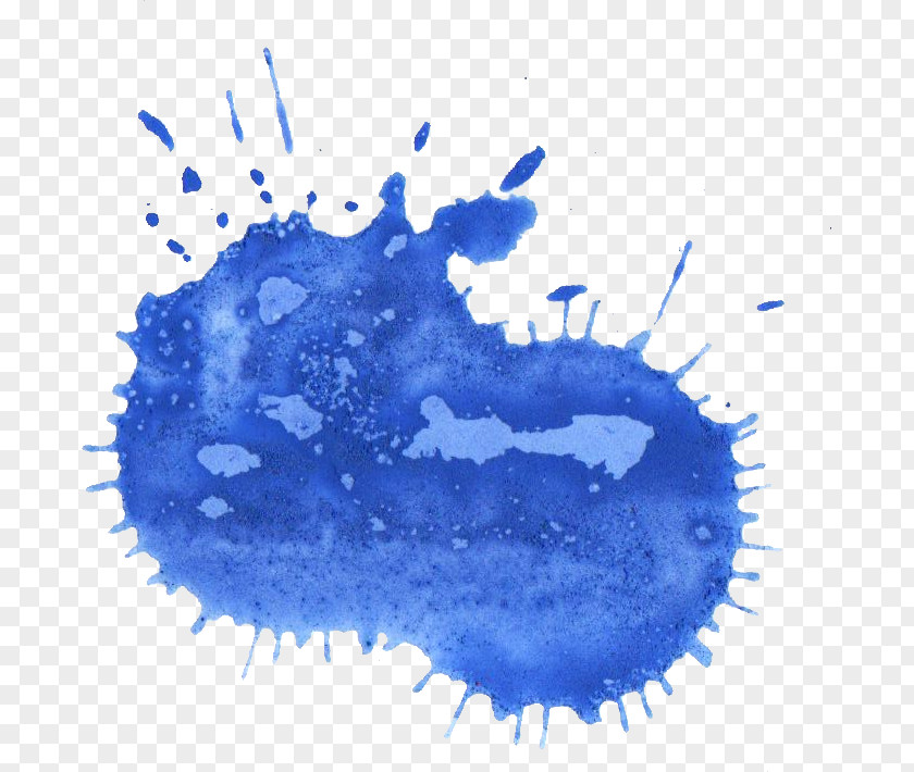 Blue Watercolor Painting Azure PNG