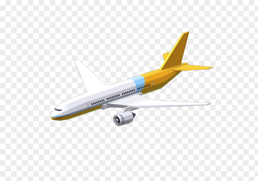 Low Poly Aircraft Boeing 777 Airbus 767 Airplane PNG