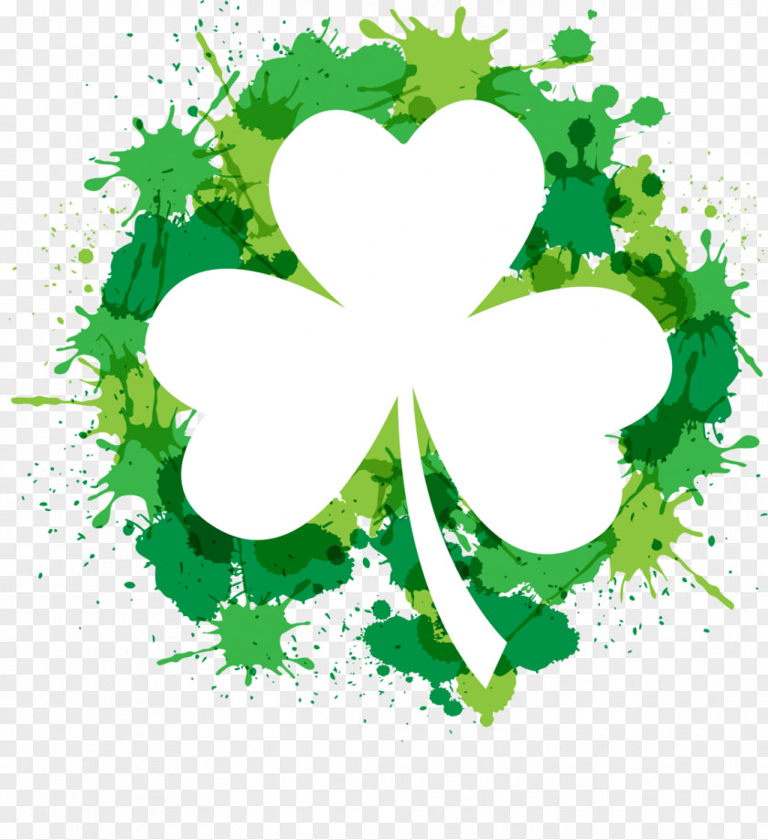St. Patrick's Day Poster Shamrock Saint Four-leaf Clover Clip Art PNG