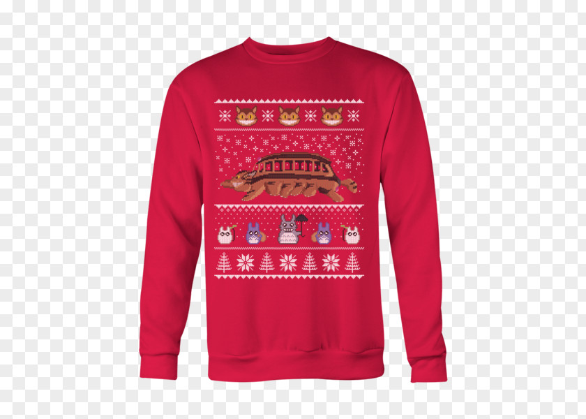 Totoro T-shirt Sweater Sleeve Hoodie Christmas Jumper PNG