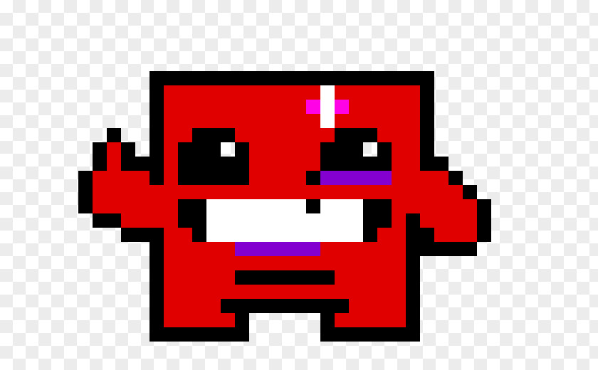 Super Meat Boy Bead Pixel Art Chiptune Video Game PNG