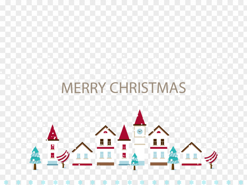 White Town Houses Christmas Euclidean Vector PNG