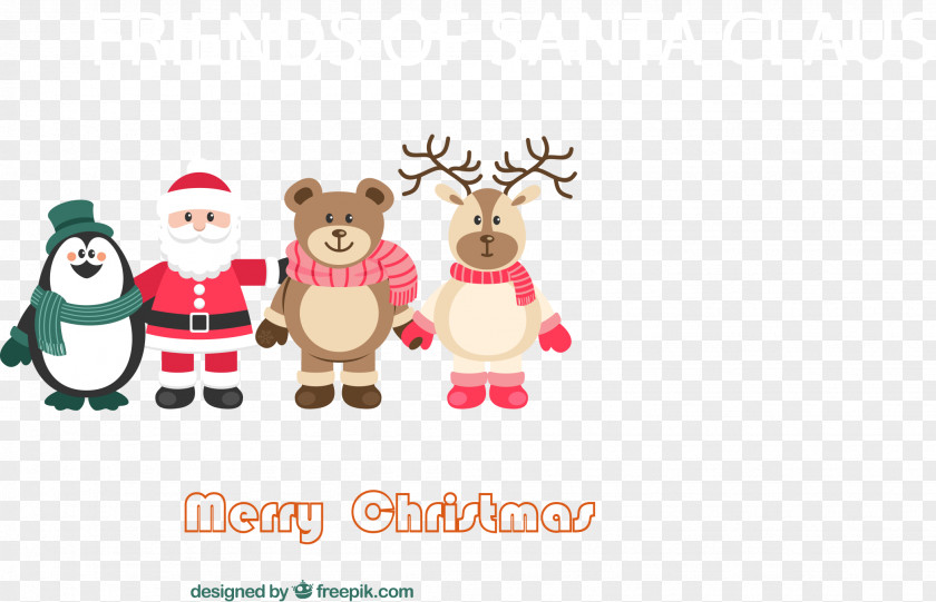 Cute Christmas Role Santa Claus Reindeer Ornament PNG